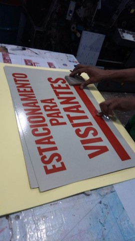 Proibido Estacionar - Placa de Sinalização - Foto 3