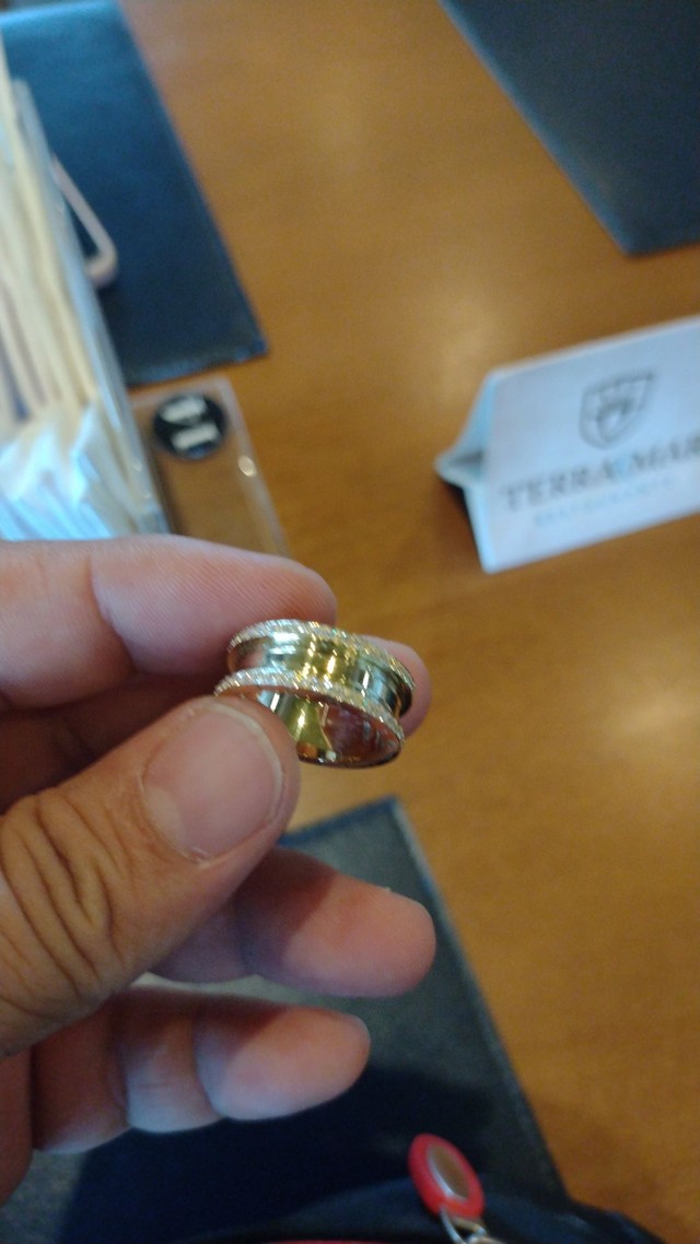 Alianças estilo Bvlgari, em ouro 18k. - Foto 3