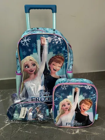 Kit mochila e estojo grande padrão escolar one piece rei dos