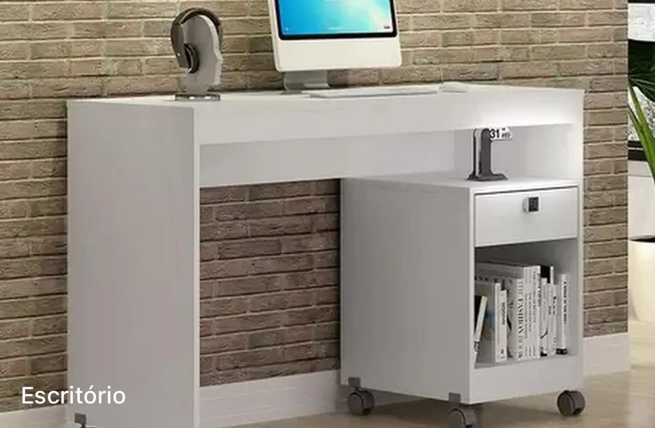 Mesa Office com Rodízio Luna t44 - Foto 2