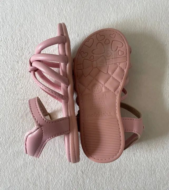 Sandália rosa - Nova - 22 - Foto 3