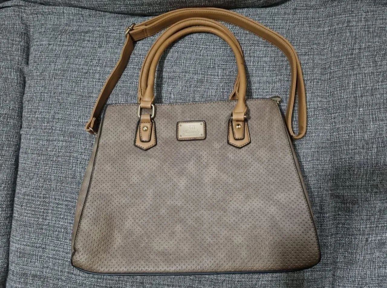bolsa de ombro haimashi bege nova - Foto 2