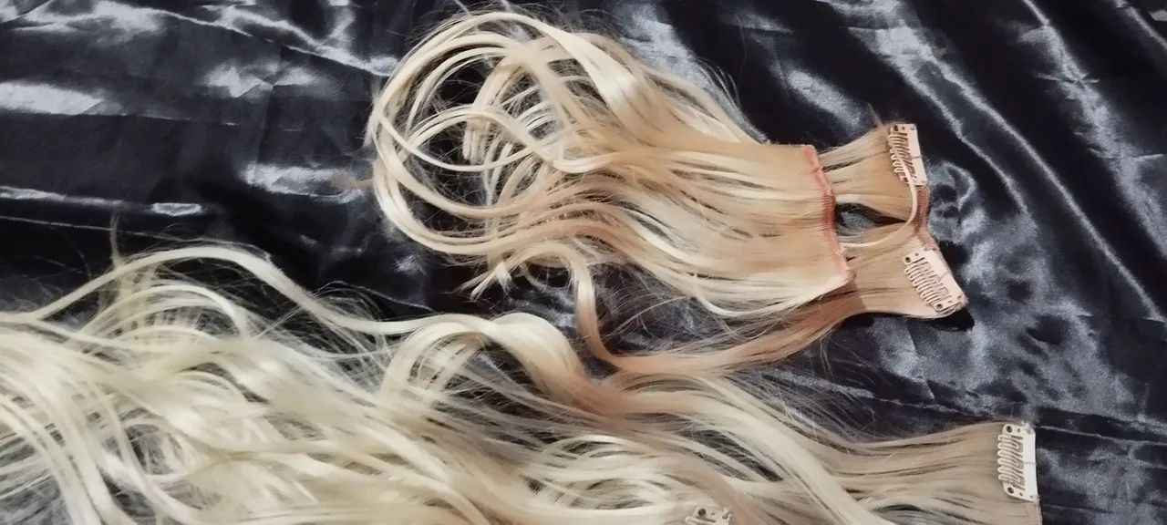3 telas cabelo orgânico platinado - Foto 2