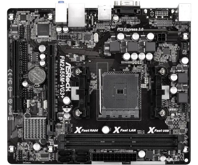 Placa Mãe ASRock  FM2A55M-VG3+ com espelho - Foto 2