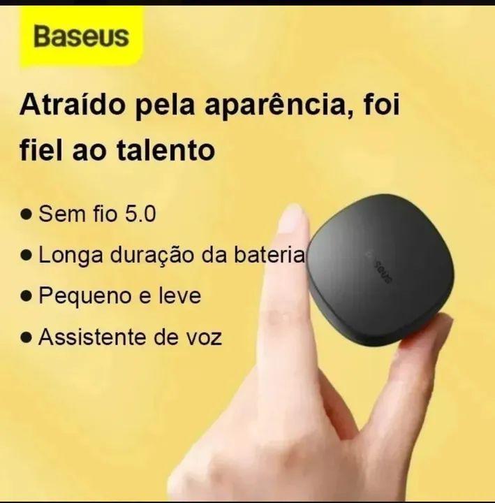Fone De Ouvido Sem Fio Baseus Branco  - Foto 5