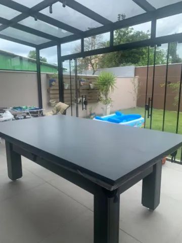 Mesa de bilhar com tampo de refeição 