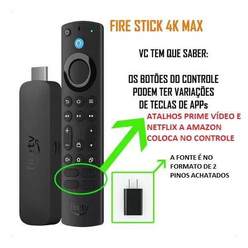 Amazon Fire Tv Stick 4k Max 2ª geração - 16gb de armazenamento - C/ Alexa - Wi-fi 6E  - Foto 5