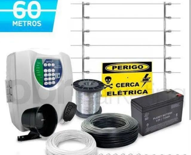 Cerca elétrica, interfone, câmera wifi, cftv