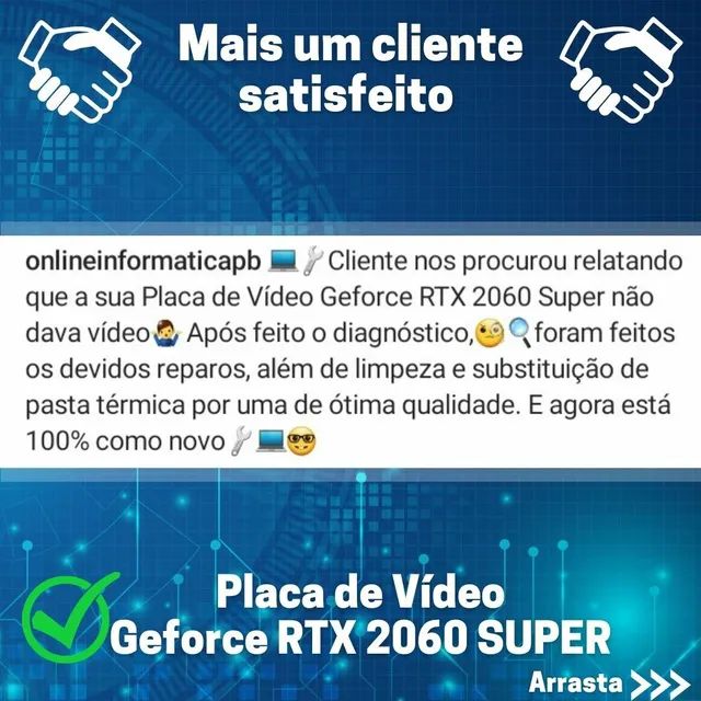 Conserto de Placa de Vídeo, Notebook, PC Gamer e Desktop em João Pessoa  - Foto 2