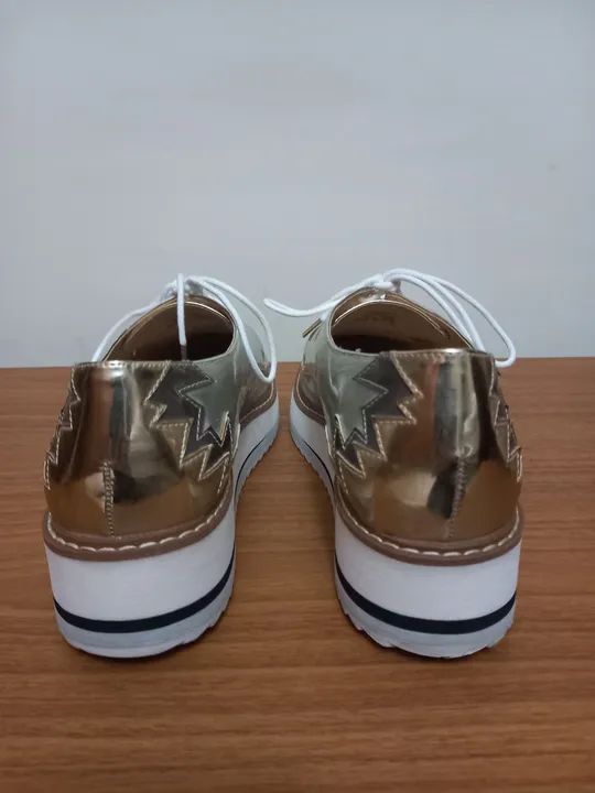 Sapato Zara oxford prateado - Foto 3