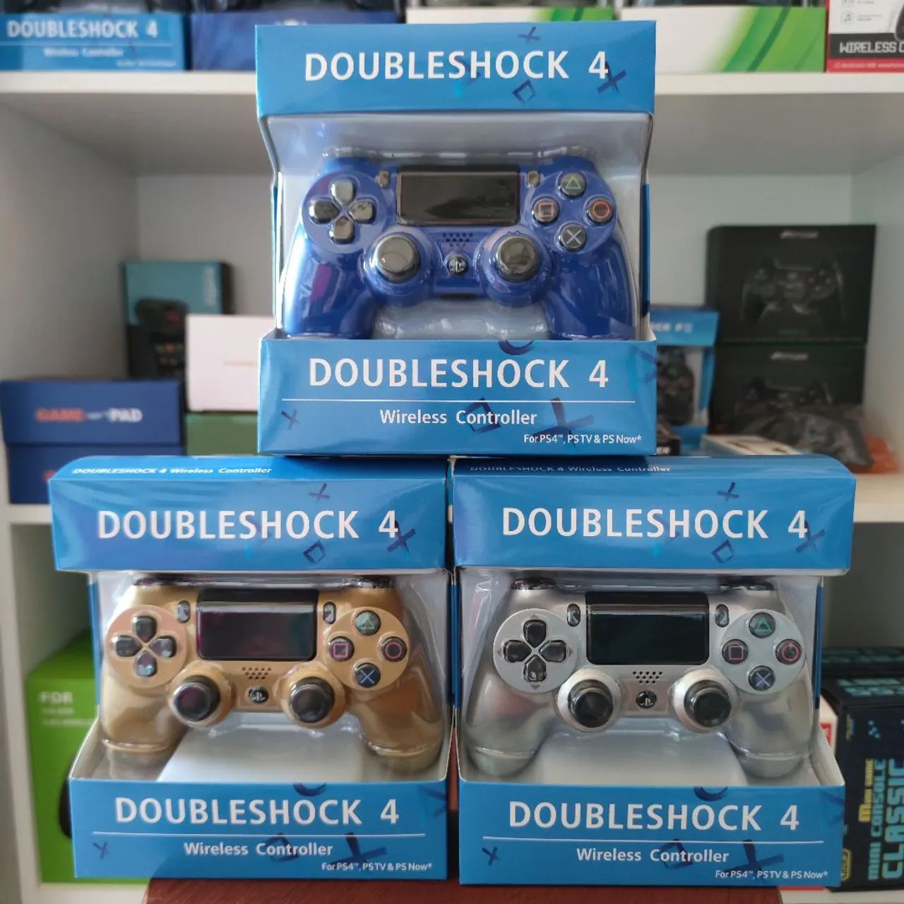 Controle ps4 sem fio bluetooth recarregáve (consultar cores) 