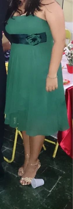 vestido crepe