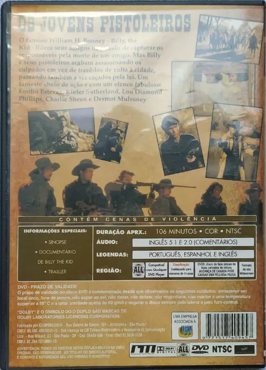 Dvd Os Jovens Pistoleiros  - Foto 2