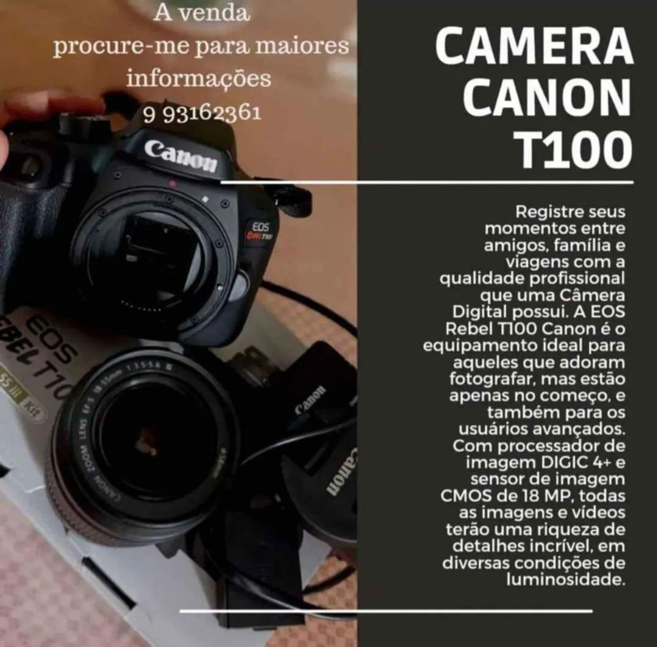 Câmera Canon - Câmeras e Filmadoras - Escola de Polícia, Porto Velho  1322842331 | OLX