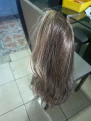 Lace indiana  cabelo misto metade humana e metade sintet65 cm