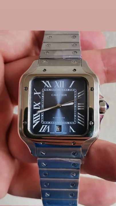 Relógio Cartier TANK Automático Fundo Azul Disponível  - Foto 2
