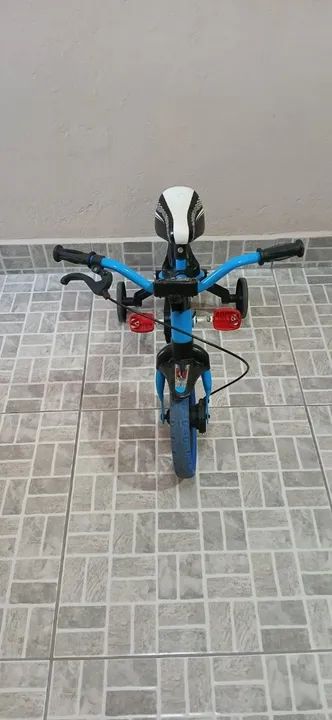 Bicicleta Infantil Aro 12 Azul - Foto 2