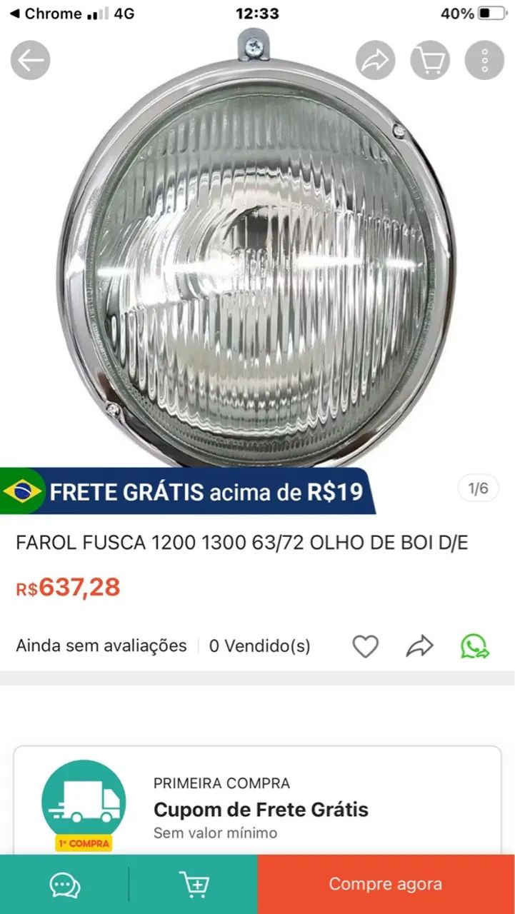 Faróis de Fusca e outros.