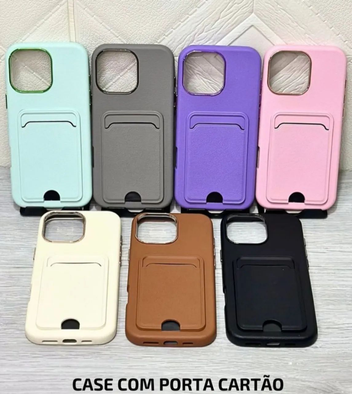 Capas para Celular com Porta Cartão - Diversas Cores