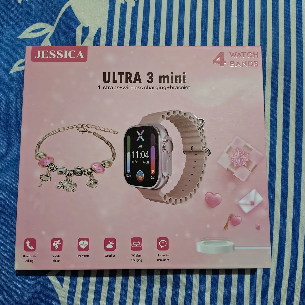 Smartwatch ULTRA 3 Mini 4 Bandas + Pulseira