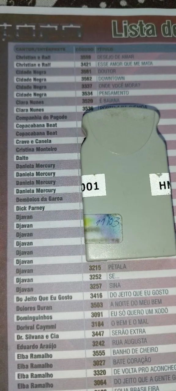 Cartucho HMP/IMP 001 - mais 7 pag. Lista de Músicas - Foto 3