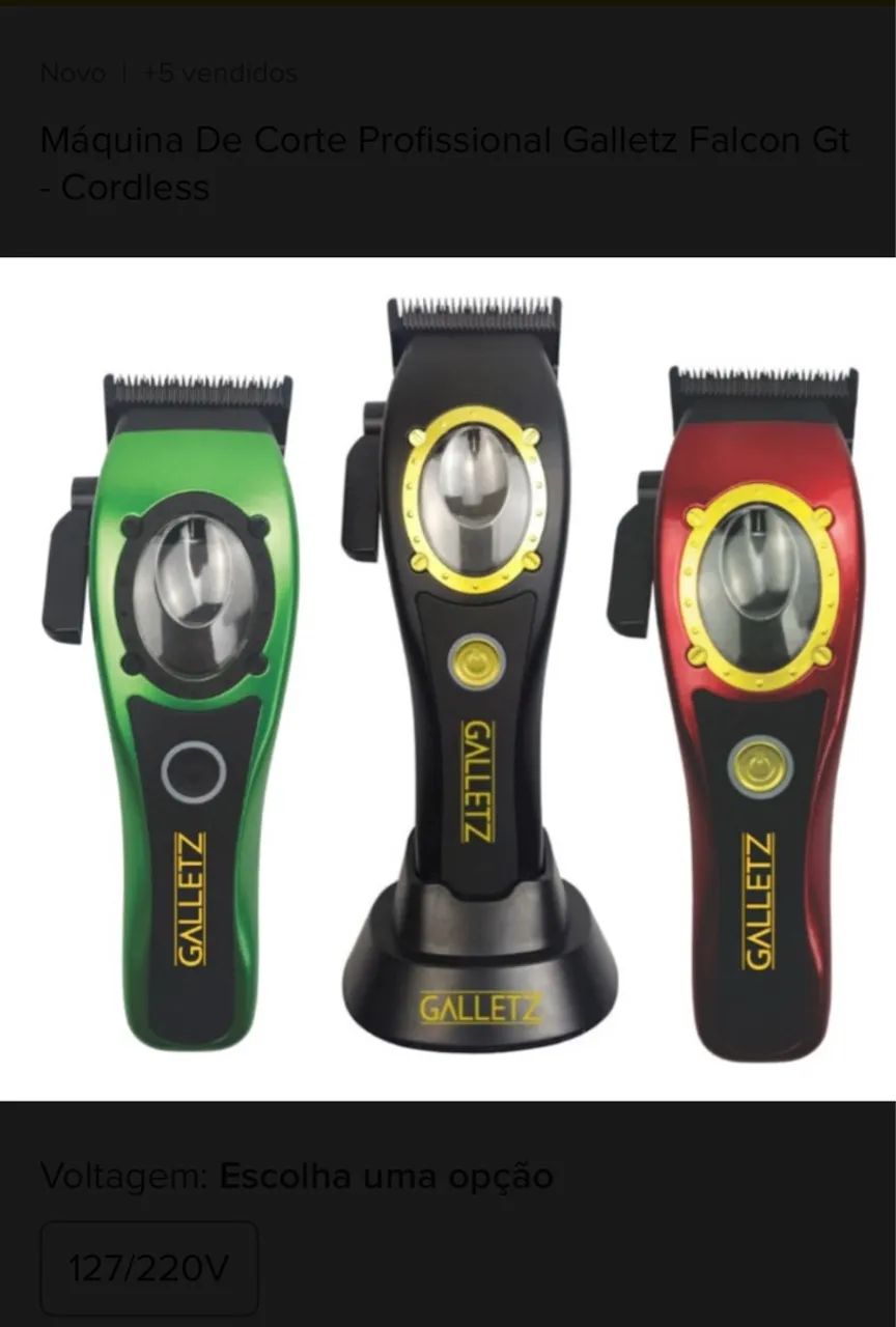Máquina de Corte Profissional Galletz Falcon Gt - Cordless - Foto 2