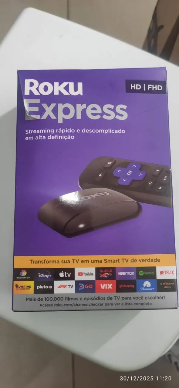 Roku Express HD / FHD Streaming TV Smart - Controle Remoto - Cabo HDMI - Fácil uso - Foto 5
