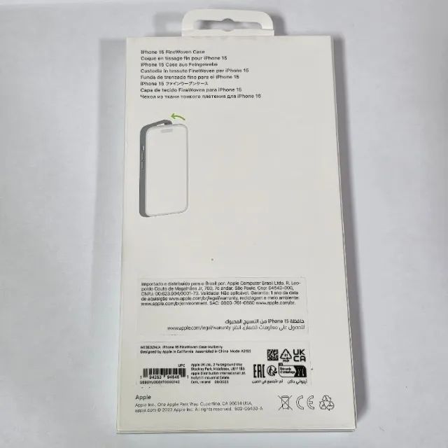 Apple Capa de tecido FineWoven com Magsafe Para iPhone 15 Vermelho-amora A3132 MT3E3ZM/A - Foto 2