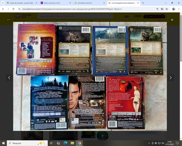Lost/stargate/tudors/desperate/senhor Dos Anéis(pacote) - Foto 2