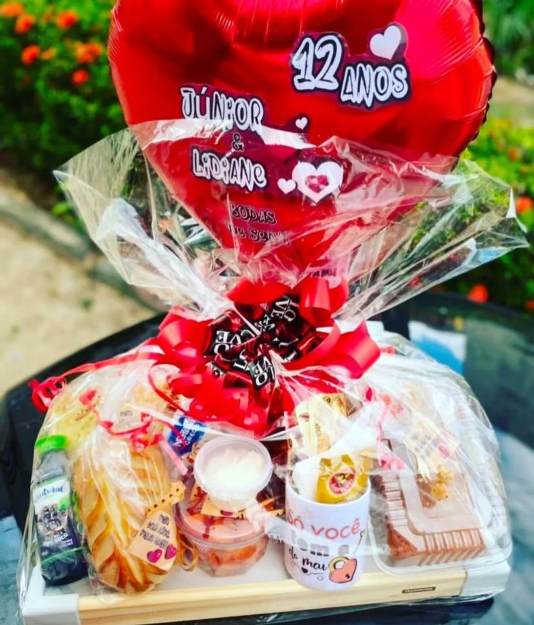 Cesta de Café da Manhã Especial aniversário dia dos namorados 