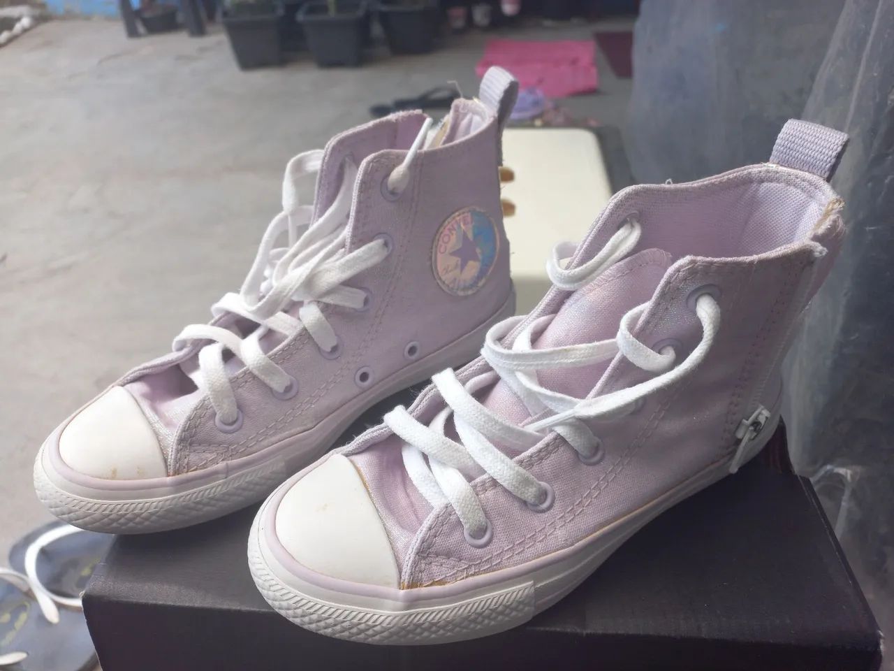 Tênis Allstar Glitter Lilas Converse Infantil - Tamanho 30