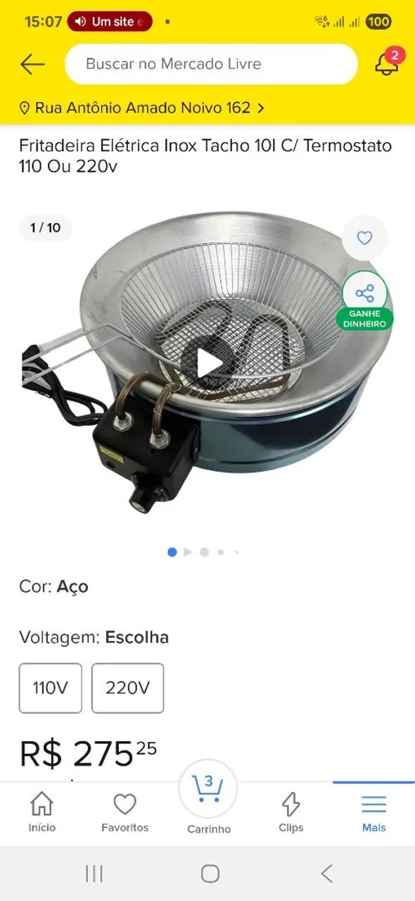Fritadeira Elétrica 10l 220v - Foto 3