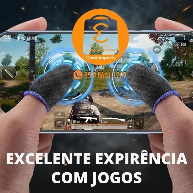 Luvas de Dedo Anti-Suor Para Celular 1 Par - Foto 3
