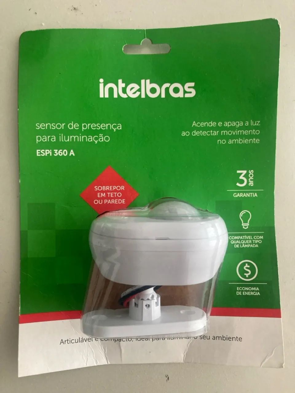 Sensor de presença intelbras