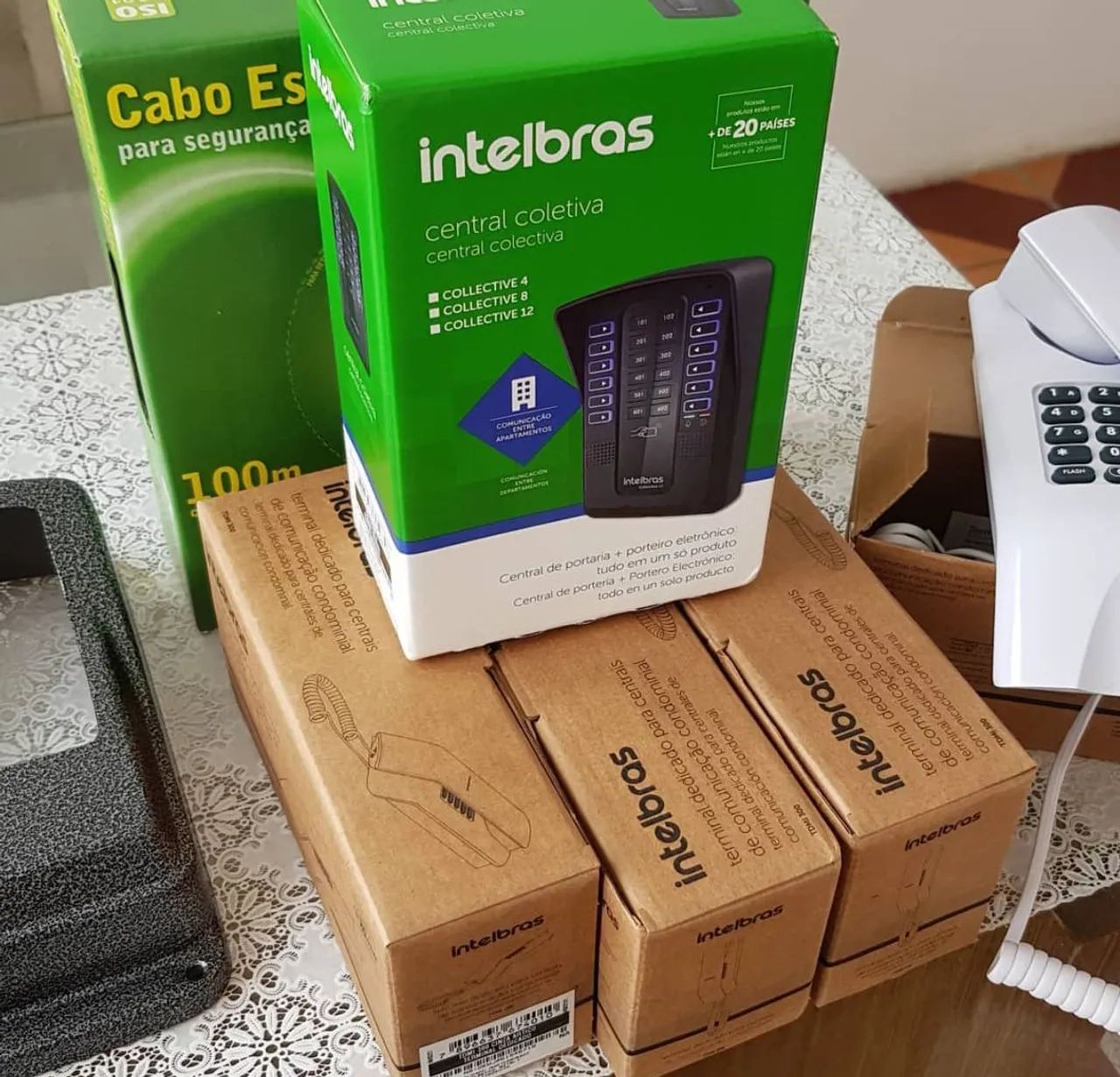 Interfone 4 pontos para condomínio residência ou salas comerciais. Instalação