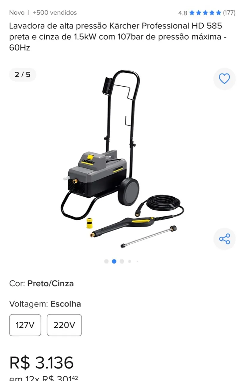 Lavadora de alta pressão Kärcher Professional HD 585