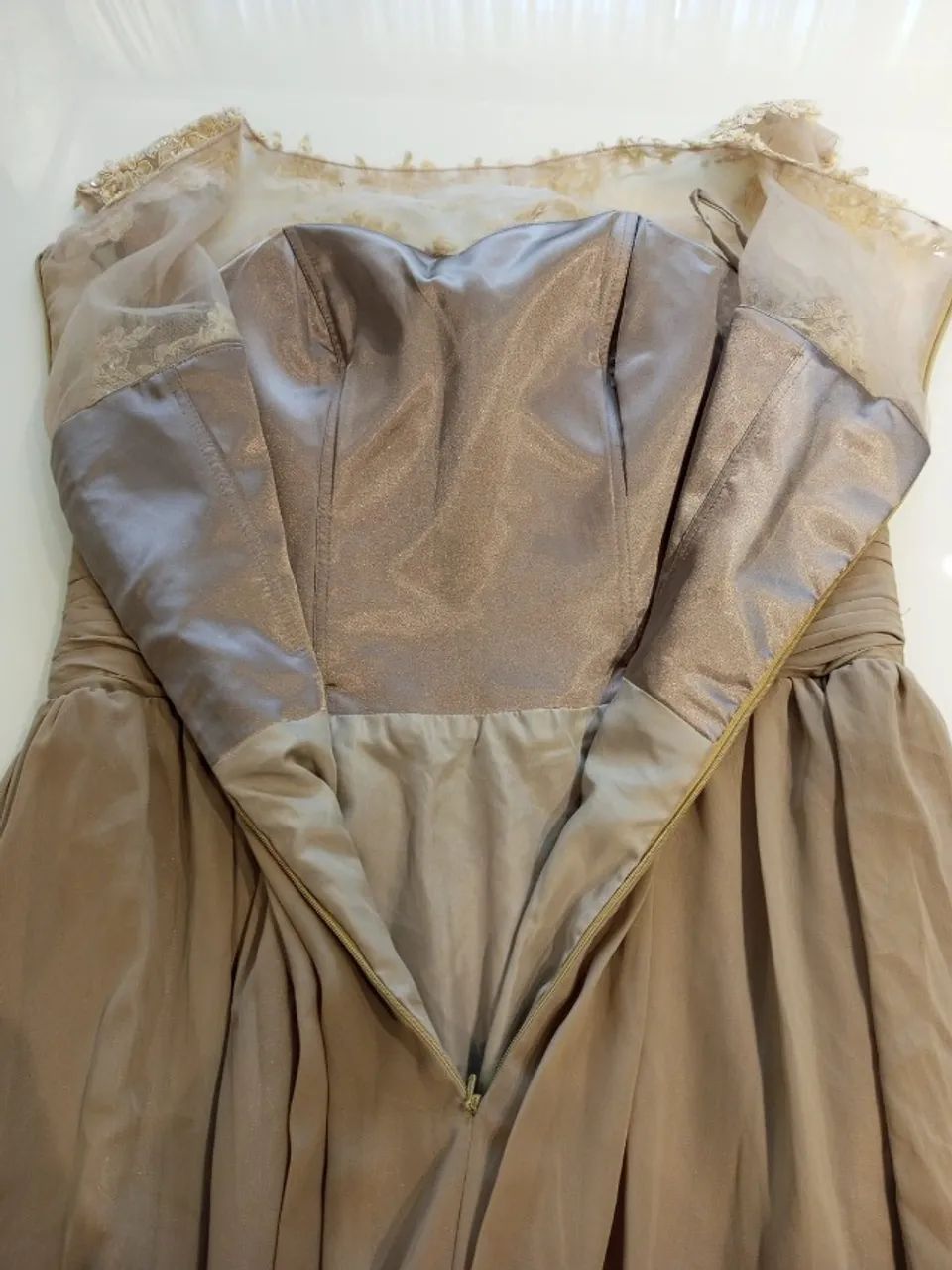 Vestido Bege da China - Foto 4