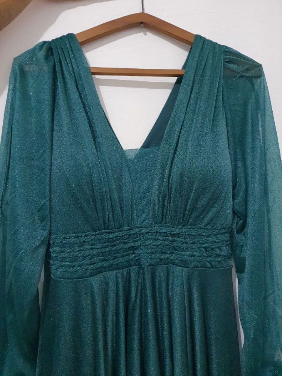 Vestido madrinha verde esmeralda tm.42 - Foto 4