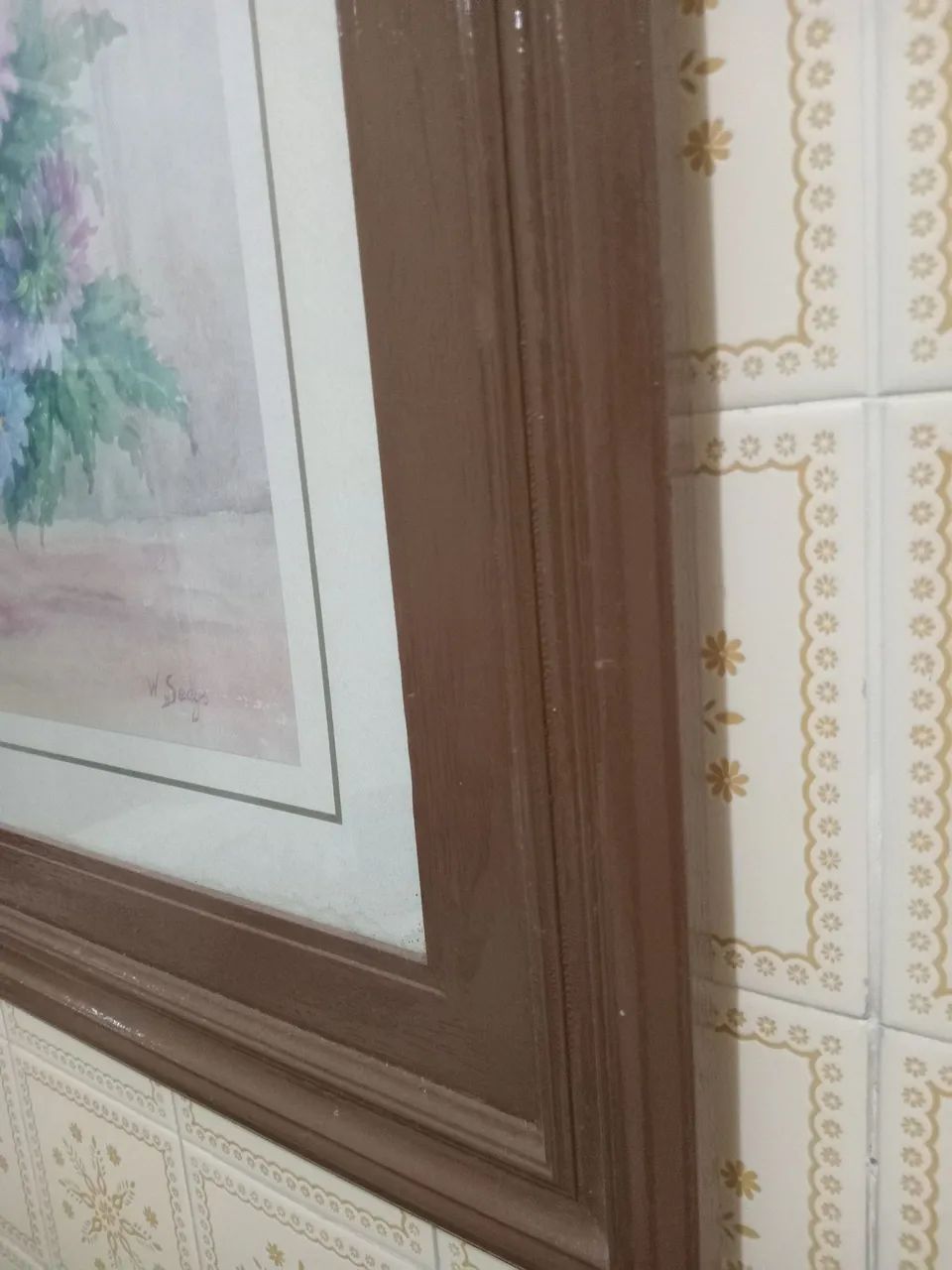 Quadro moldura flores lindo grande obra de arte - Foto 2