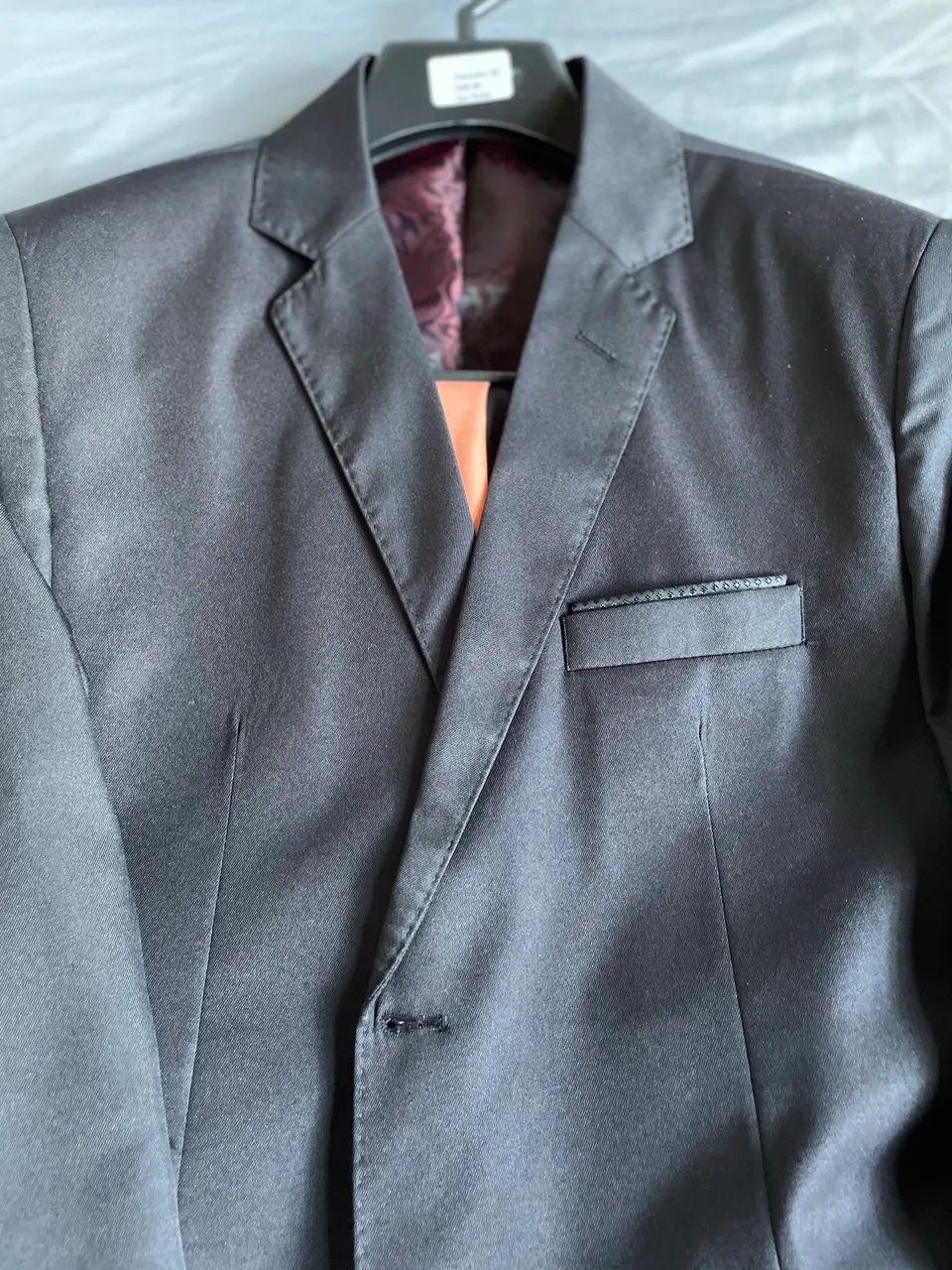 Terno slim preto e cinza, tamanho 48 calça 42. - Foto 3