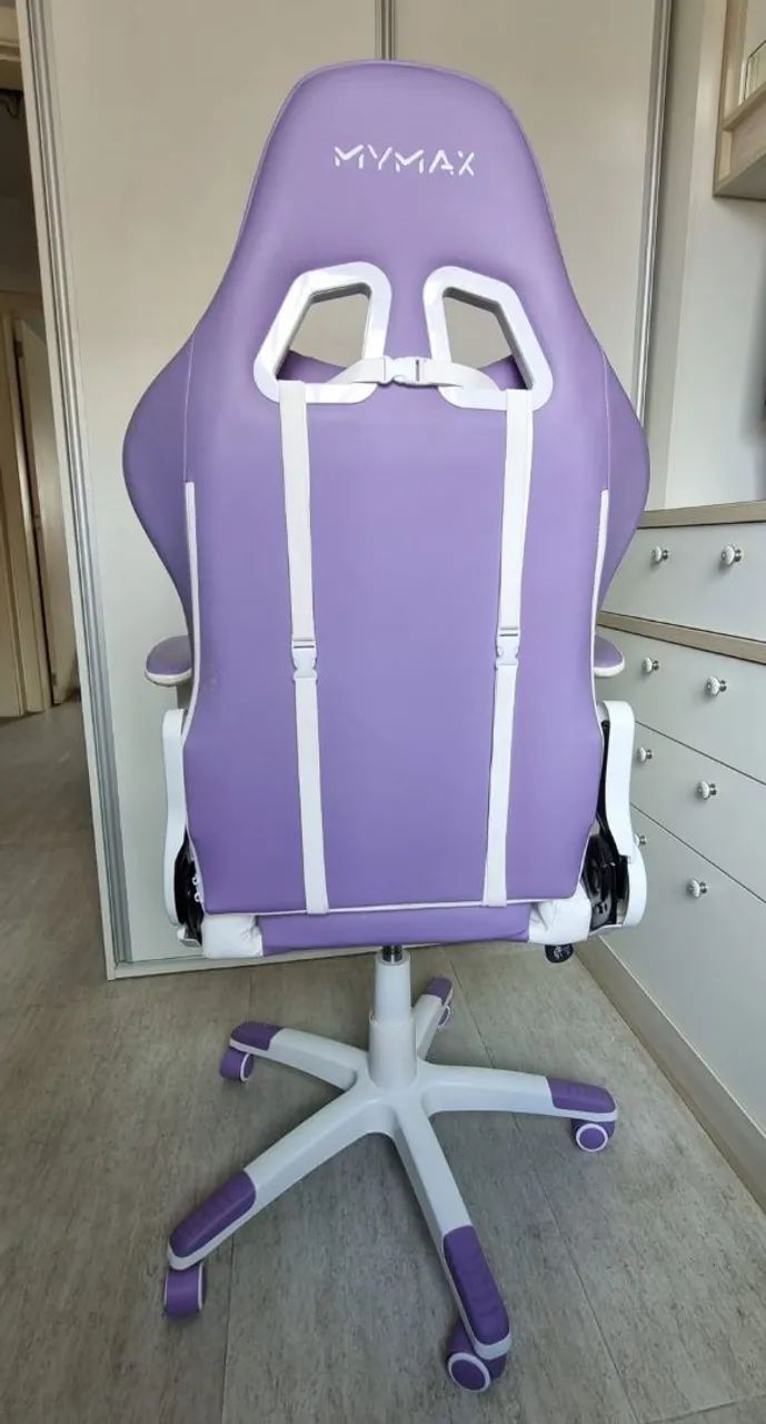 Cadeira Gamer Mymax MX5 - Roxo e Branco - Foto 3