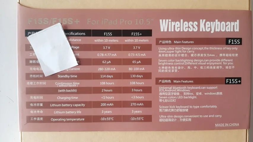 Teclado Wireless Para iPad Pro De 10,5 Polegadas - Usado - Foto 5