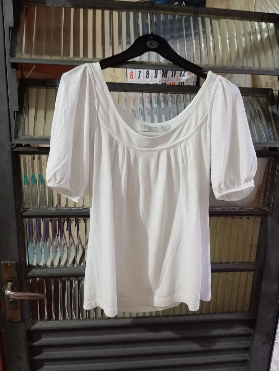 Blusa branca Zara feminina - Foto 4