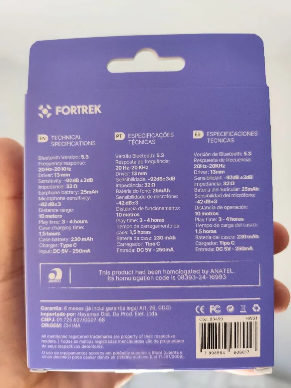 Fone Bluetooth HWS1 Fortrek - Foto 2