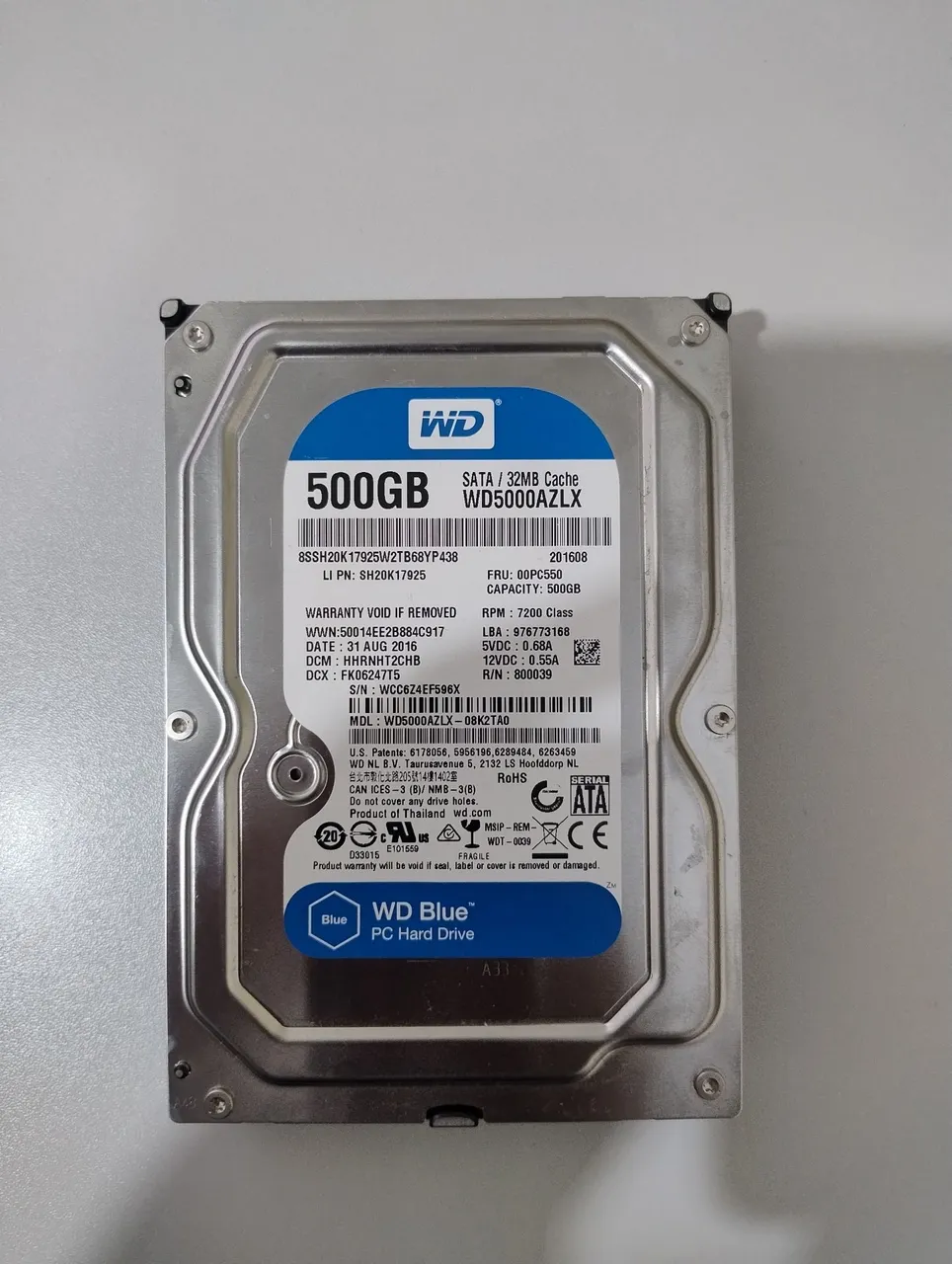 HD WD Blue 500GB SATA
