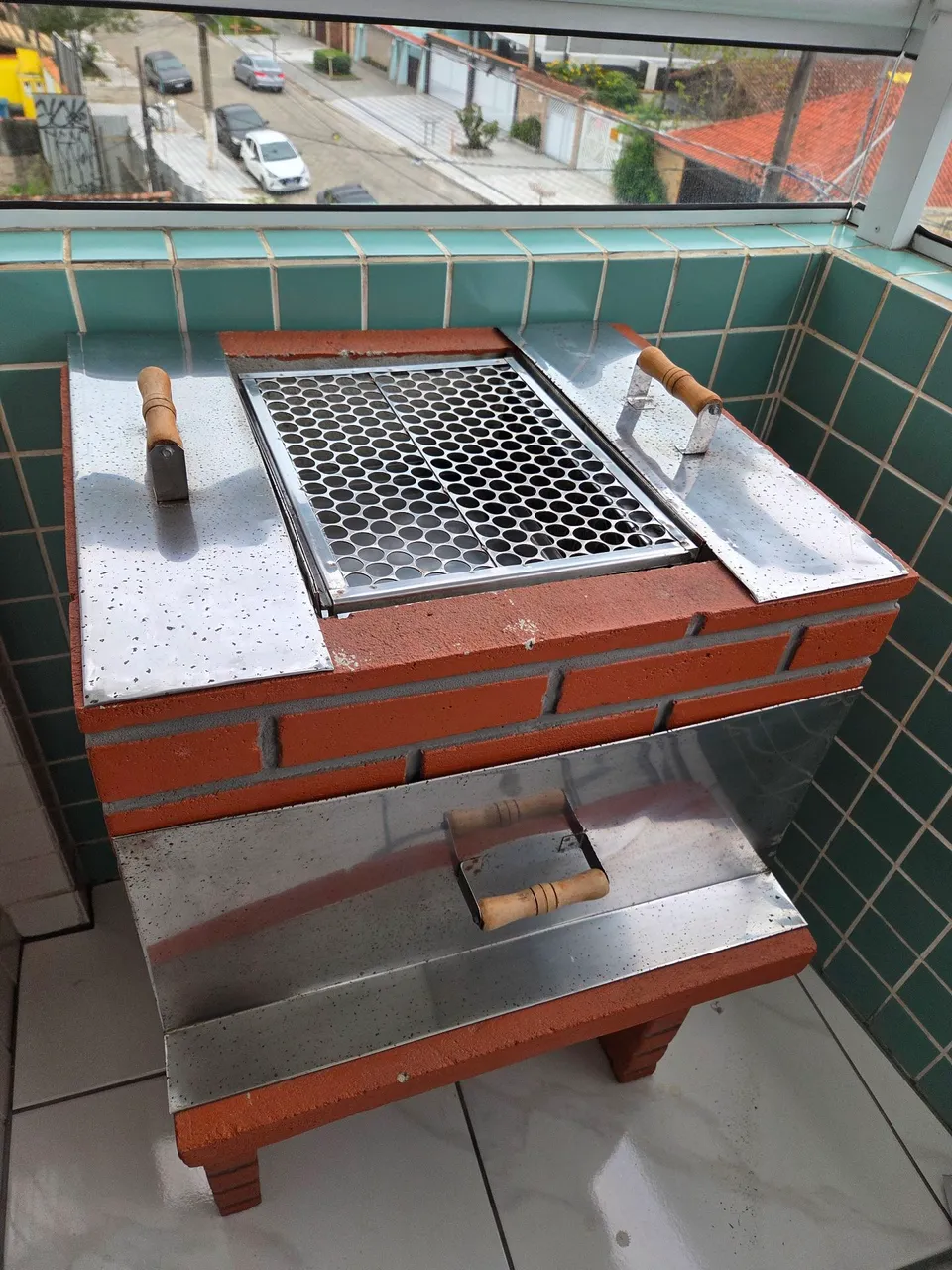 Churrasqueira ecológica de alvenaria para área externa