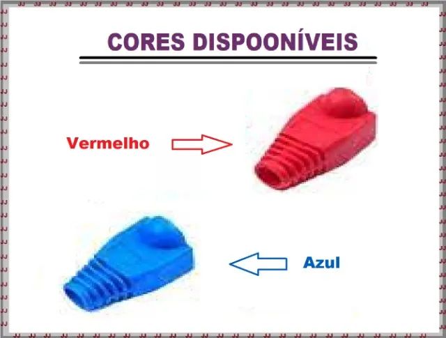 Capa de conector Rj-J 45 - 100 unidades - cores  - Foto 2