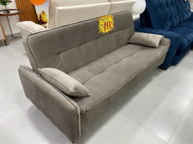 sofá cama revestido no veludo  - Foto 2