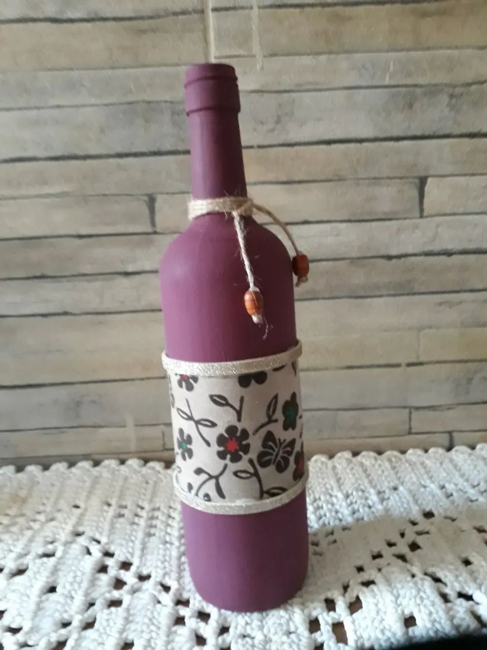 VASO DECORATIVO DE ARTESANATO/ TECIDO COM BORBOLETAS E FLORES LINHA ROSE HOME DECOR - Foto 3