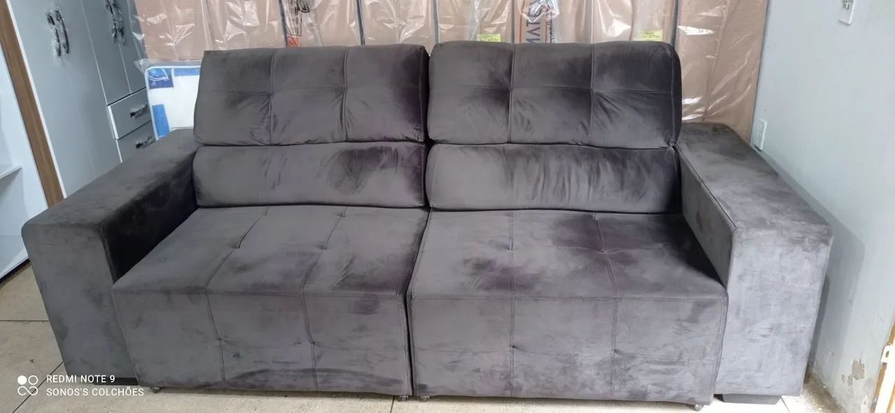SOFÁ RECLINÁVEL E RETRÁTIL NOVO 2,30 MT - Foto 2